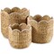 Best Choice Products Scalloped 3PC Water Hyacinth Nesting Baskets